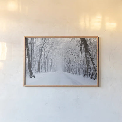 Going Home by Aledanda. shown as a paper print in a natural frame. Available as a archival giclee rolled canvas, fine art paper, or poster print. SKU 60994i.