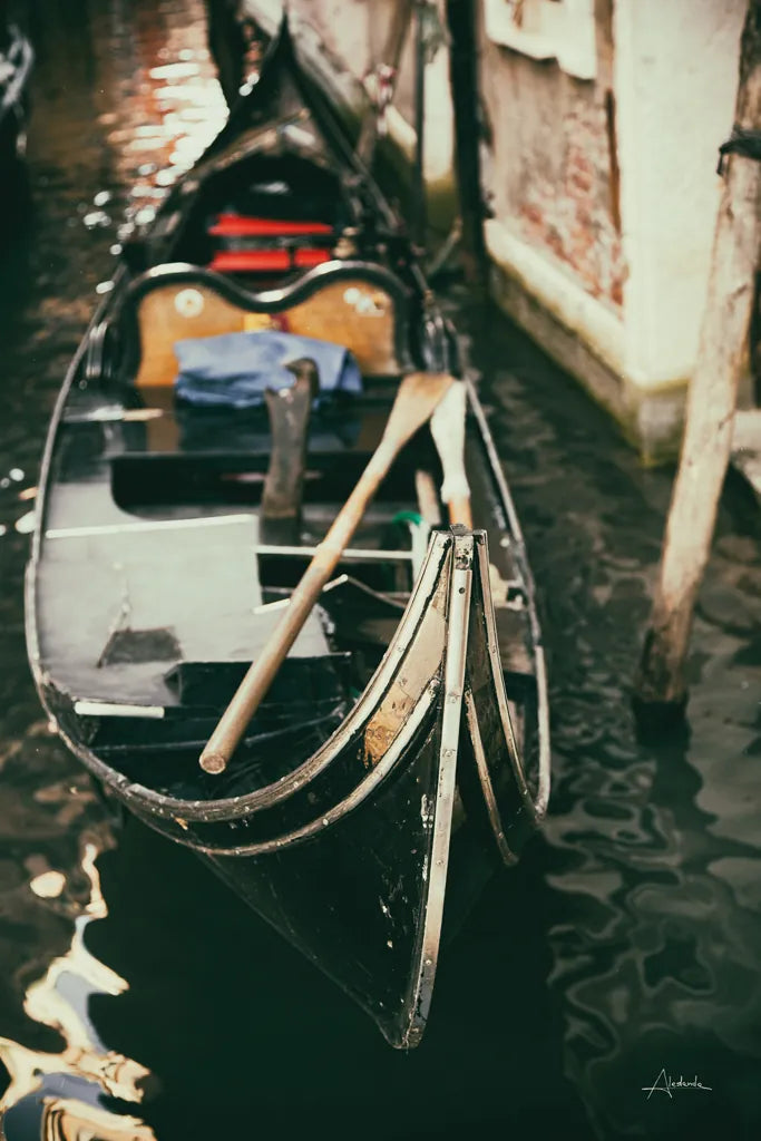 Gondola Detail by Aledanda. SKU 81694h. Archival Giclee Fine art print for wall decor.