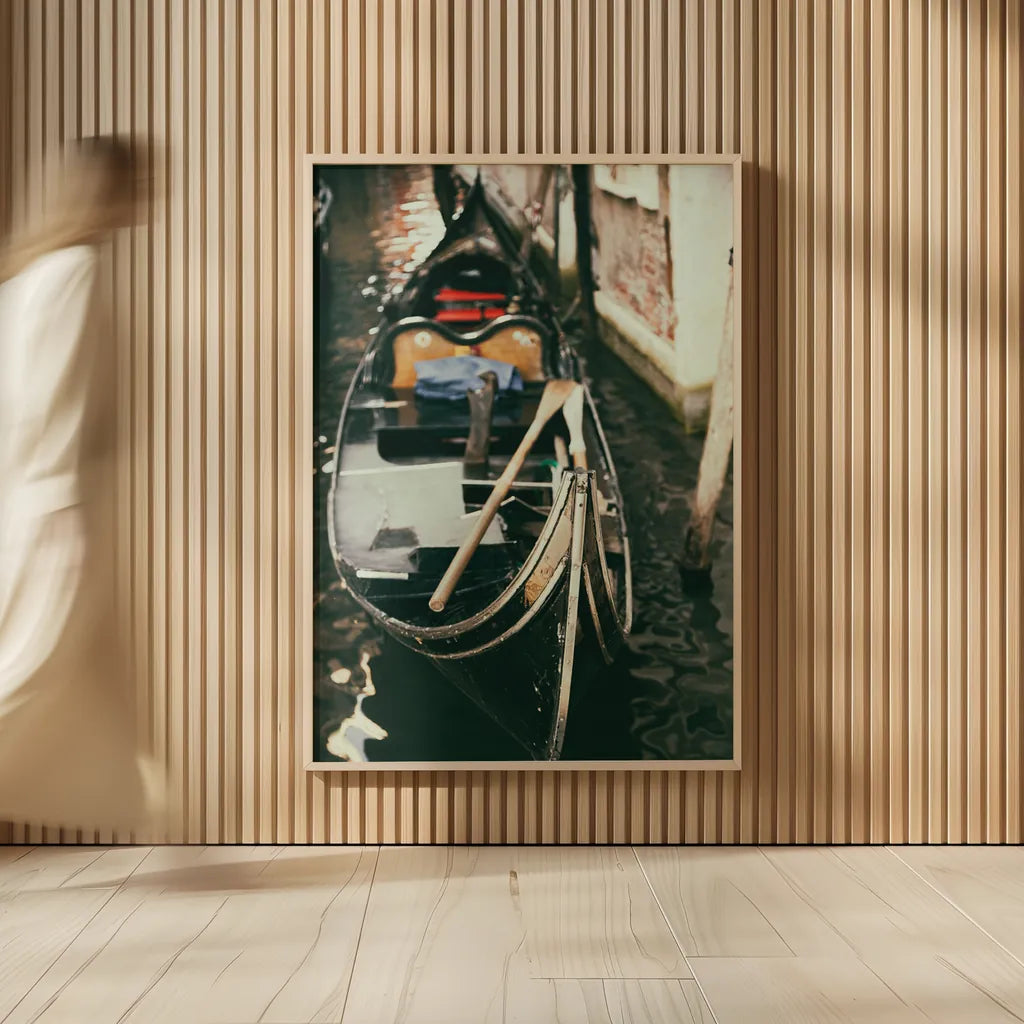 Gondola Detail by Aledanda. shown as over sized large wall art. Available as an archival giclee rolled canvas, fine art paper, or poster print. SKU 81694h.