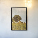 Grass and Sky by Aledanda. shown as a paper print in a black flame. Available as a archival giclee rolled canvas, fine art paper, or poster print. SKU 63228h.