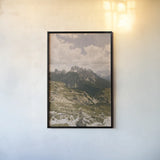Grassy Mountain Slopes by Aledanda. shown as a paper print in a black flame. Available as a archival giclee rolled canvas, fine art paper, or poster print. SKU 63230h.