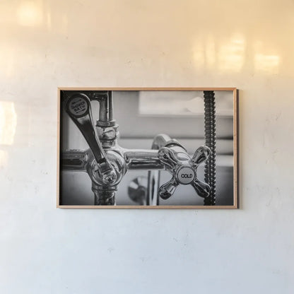 Hot and Cold I  by Aledanda. shown as a paper print in a natural frame. Available as a archival giclee rolled canvas, fine art paper, or poster print. SKU 58220i.