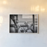 Hot and Cold I  by Aledanda. shown as a paper print in a white frame. Available as a archival giclee rolled canvas, fine art paper, or poster print. SKU 58220i.