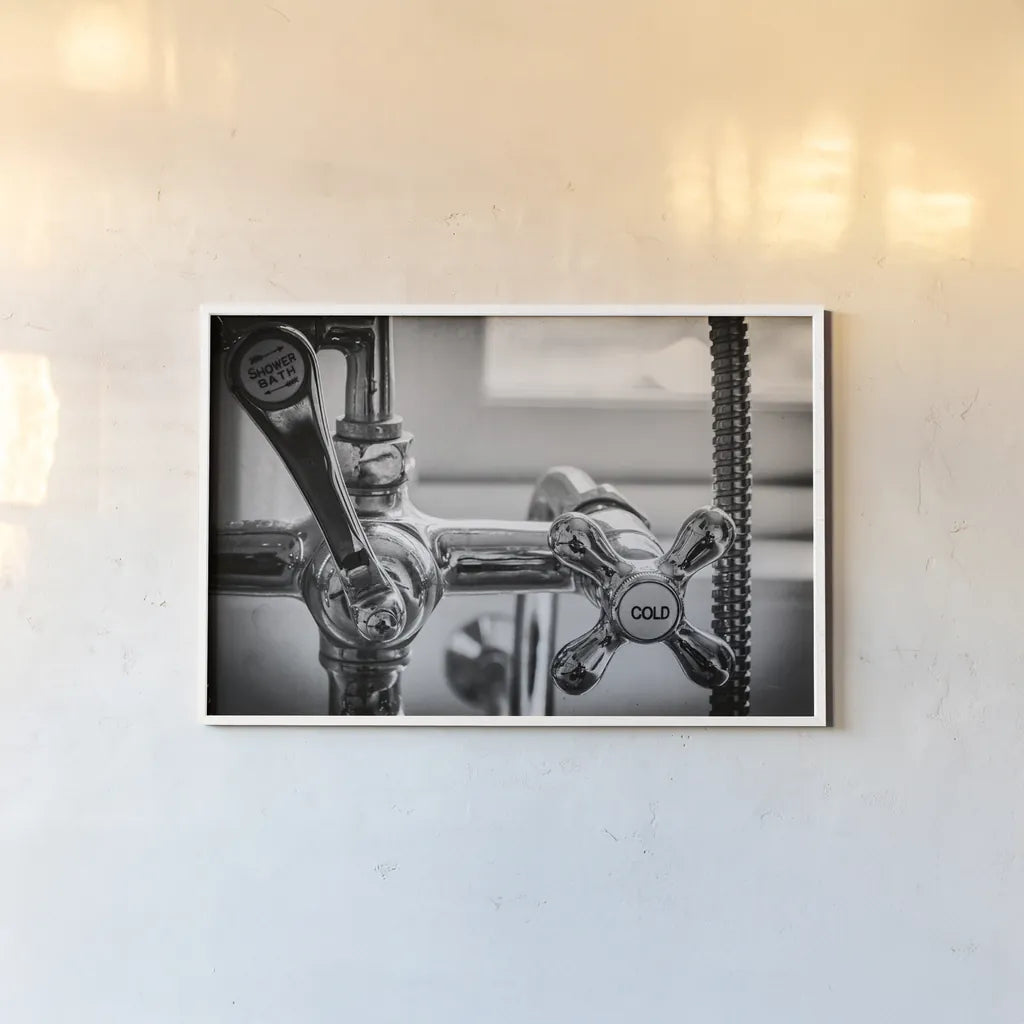 Hot and Cold I  by Aledanda. shown as a paper print in a white frame. Available as a archival giclee rolled canvas, fine art paper, or poster print. SKU 58220i.