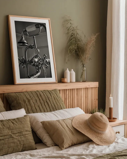 Hot and Cold II by Aledanda. shown as a paper print in a natural frame. Available as a archival giclee rolled canvas, fine art paper, or poster print. SKU 58221h.