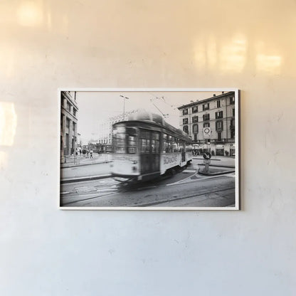 In Town by Aledanda. shown as a paper print in a white frame. Available as a archival giclee rolled canvas, fine art paper, or poster print. SKU 47849i.