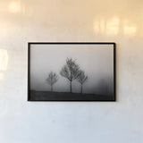 In the Fog by Aledanda. shown as a paper print in a black flame. Available as a archival giclee rolled canvas, fine art paper, or poster print. SKU 38324i.