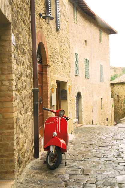 Italian Scooter by Aledanda. SKU 72738h. Archival Giclee Fine art print for wall decor.