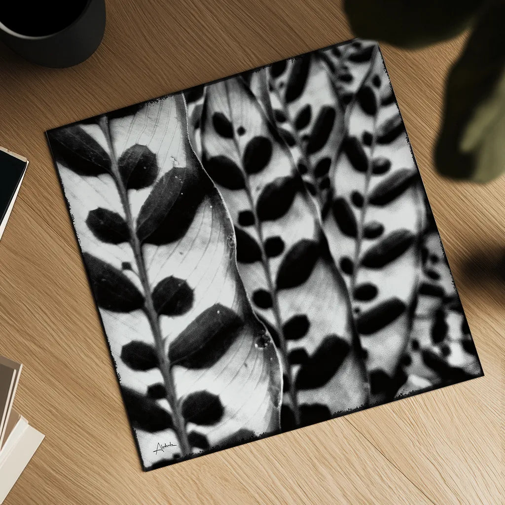 Leaves and Vines by Aledanda. Shown as a detailed flat fine art print, highlighting archival giclee quality. Available as an archival giclee rolled canvas, fine art paper, or poster print. SKU 37455a.