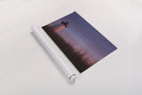 Lighthouse at Sunset Crop by Aledanda. shown as a rolled paper print. Available as archival giclee rolled canvas, fine art paper, or poster print. SKU 46207i.
