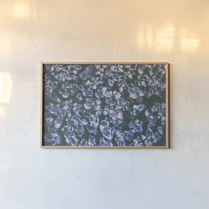 Lilac Closeup by Aledanda. shown as a paper print in a natural frame. Available as a archival giclee rolled canvas, fine art paper, or poster print. SKU 63217i.