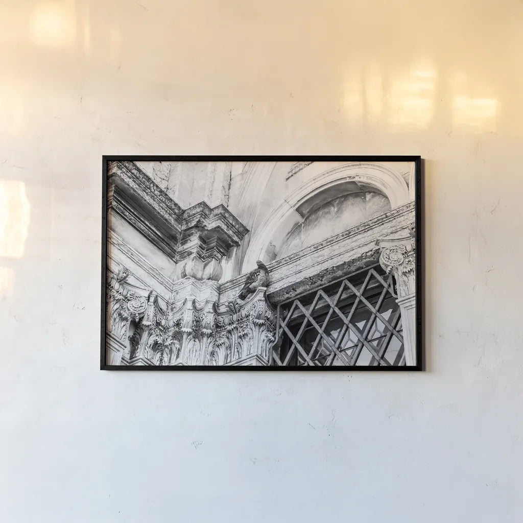 Looking Up by Aledanda. shown as a paper print in a black flame. Available as a archival giclee rolled canvas, fine art paper, or poster print. SKU 58395i.