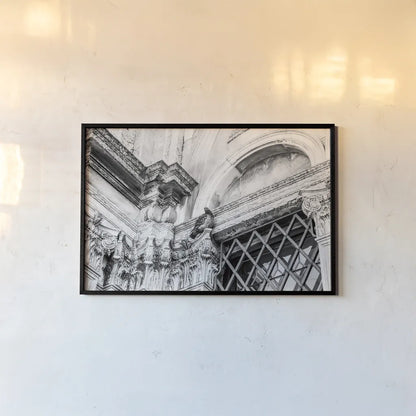 Looking Up by Aledanda. shown as a paper print in a black flame. Available as a archival giclee rolled canvas, fine art paper, or poster print. SKU 58395i.