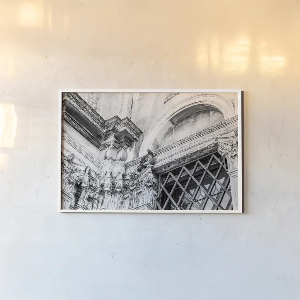 Looking Up by Aledanda. shown as a paper print in a white frame. Available as a archival giclee rolled canvas, fine art paper, or poster print. SKU 58395i.