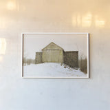 Majestic in the Snow by Aledanda. shown as a paper print in a white frame. Available as a archival giclee rolled canvas, fine art paper, or poster print. SKU 60532i.