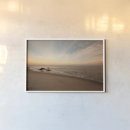 Marthas Vineyard Beach II by Aledanda. shown as a paper print in a white frame. Available as a archival giclee rolled canvas, fine art paper, or poster print. SKU 53598i.