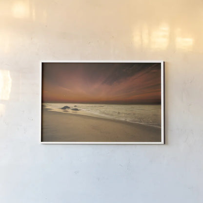 Marthas Vineyard Beach III by Aledanda. shown as a paper print in a white frame. Available as a archival giclee rolled canvas, fine art paper, or poster print. SKU 53599i.