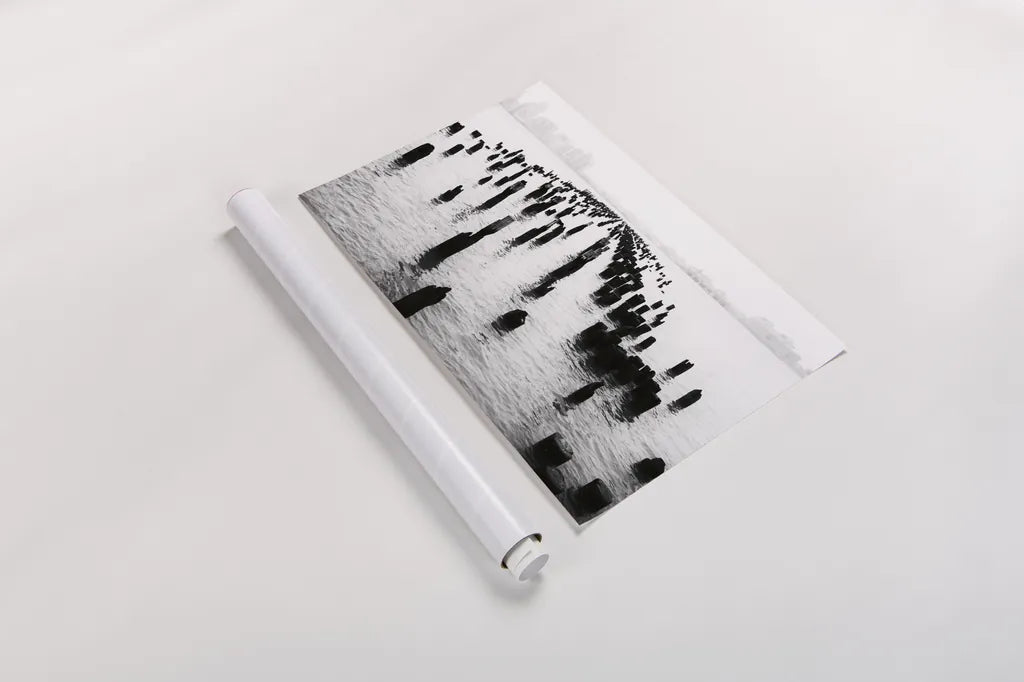 Memory Piers by Aledanda. shown as a rolled paper print. Available as archival giclee rolled canvas, fine art paper, or poster print. SKU 64373i.