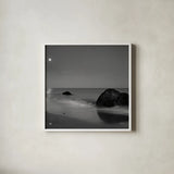 Moonlit I Crop by Aledanda. Shown in a crisp white glass frame for a clean and minimalist style. Available as an archival giclee rolled canvas, fine art paper, or poster print. SKU 37443a.