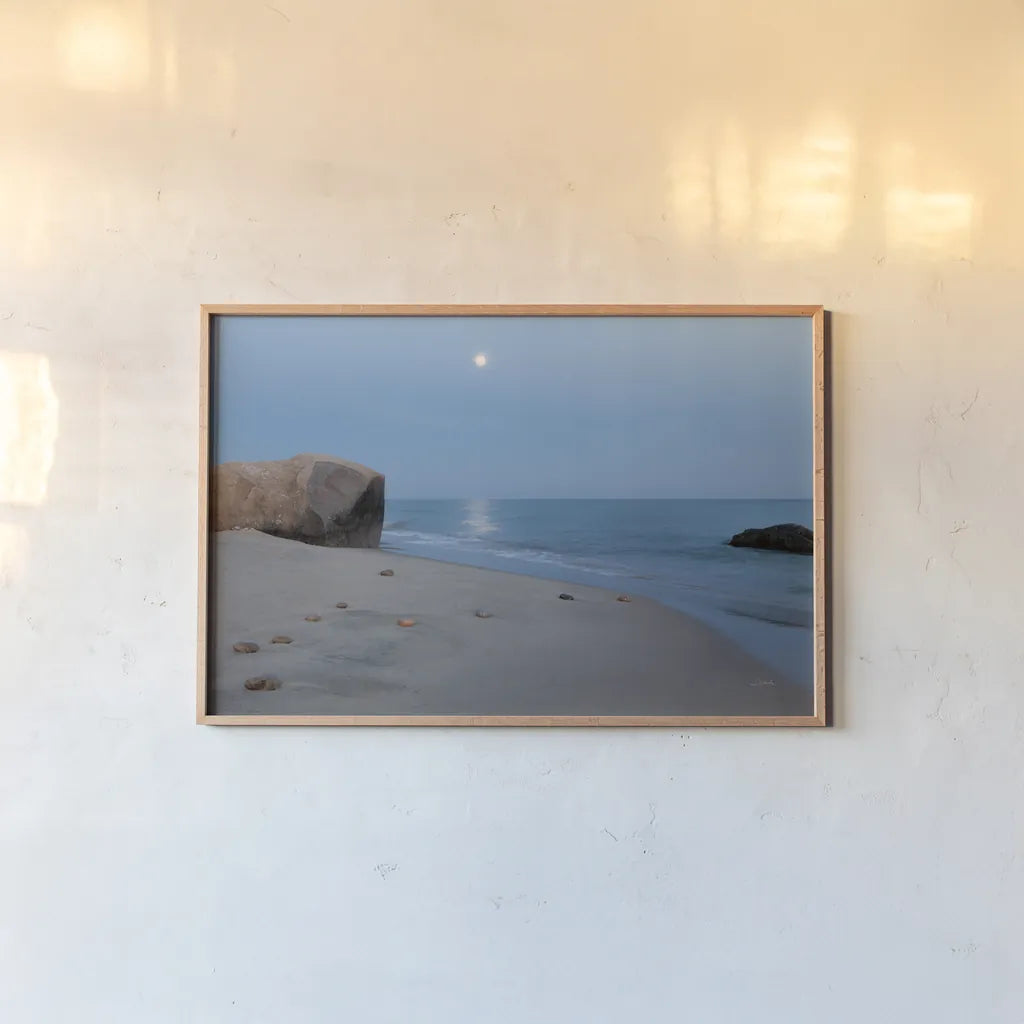 Moonlit II Crop by Aledanda. shown as a paper print in a natural frame. Available as a archival giclee rolled canvas, fine art paper, or poster print. SKU 37442i.