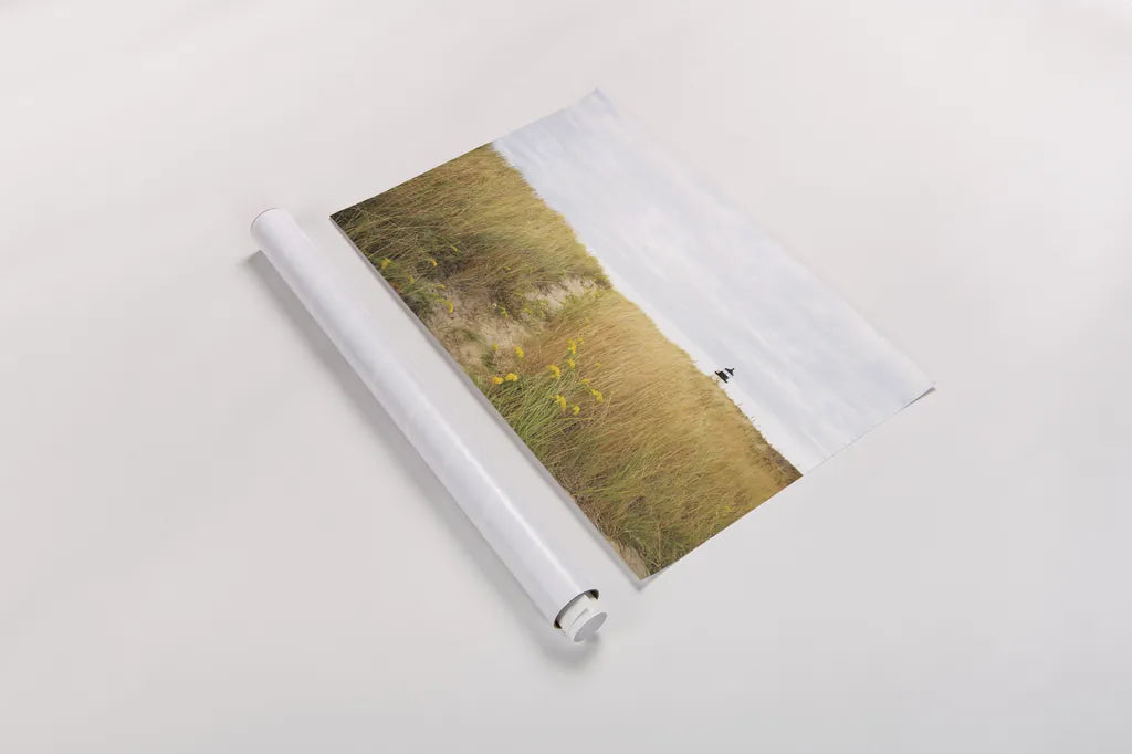 Nantucket Light Color by Aledanda. shown as a rolled paper print. Available as archival giclee rolled canvas, fine art paper, or poster print. SKU 77228i.