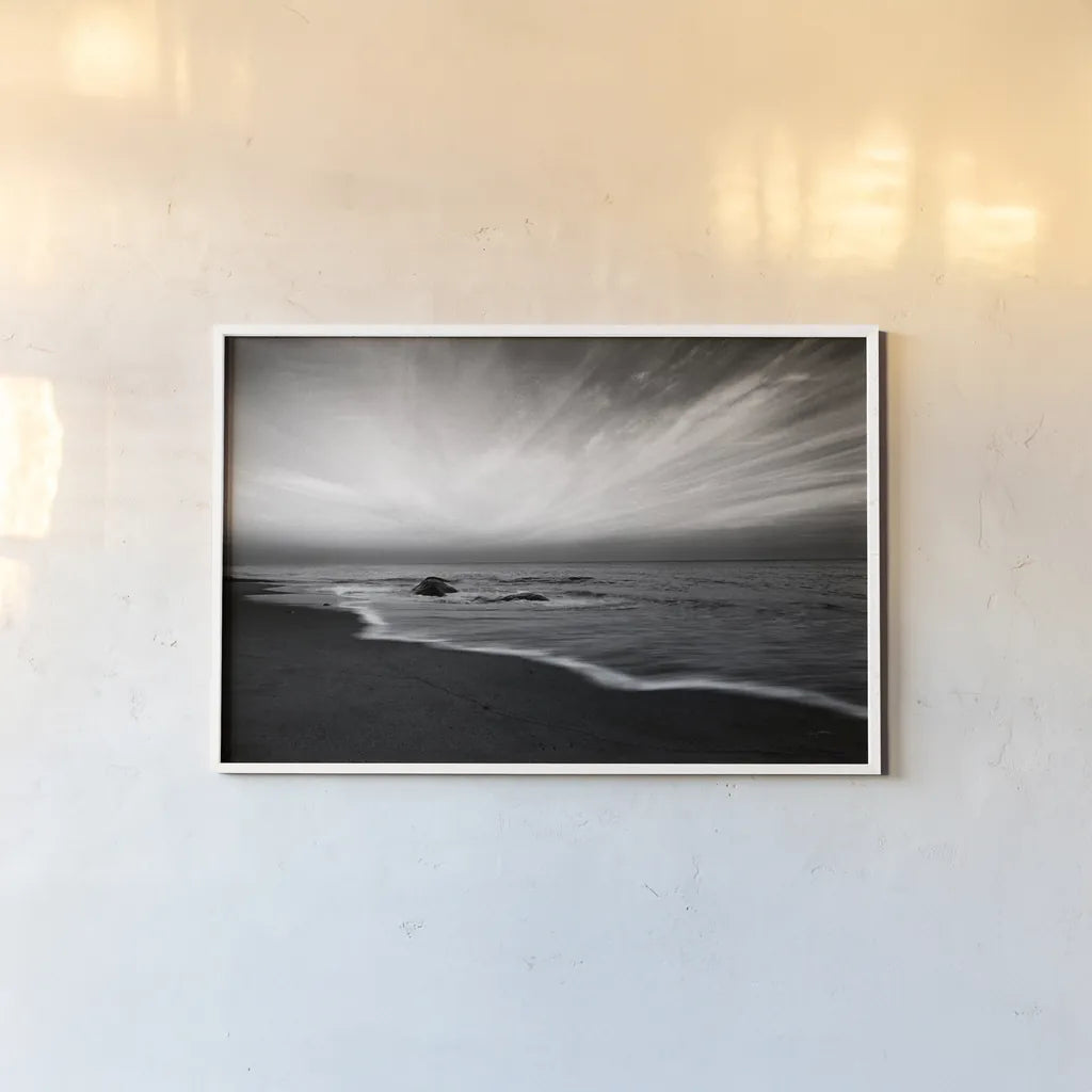 Nantucket Sky by Aledanda. shown as a paper print in a white frame. Available as a archival giclee rolled canvas, fine art paper, or poster print. SKU 64377i.