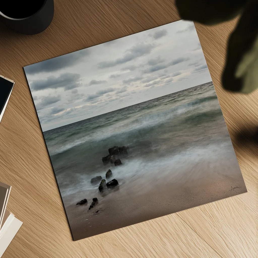Ocean View I Crop by Aledanda. Shown as a detailed flat fine art print, highlighting archival giclee quality. Available as an archival giclee rolled canvas, fine art paper, or poster print. SKU 9283a.