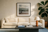 Ocean View I Crop by Aledanda. Displayed in a glass frame with matte in a clean modern living room. Available as an archival giclee rolled canvas, fine art paper, or poster print. SKU 9283a.
