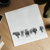 Oreos and Milk II Sq by Aledanda. Shown as a detailed flat fine art print, highlighting archival giclee quality. Available as an archival giclee rolled canvas, fine art paper, or poster print. SKU 59736a.