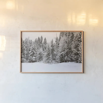 Over the Bridge by Aledanda. shown as a paper print in a natural frame. Available as a archival giclee rolled canvas, fine art paper, or poster print. SKU 60991i.