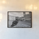 Piazza BW by Aledanda. shown as a paper print in a black flame. Available as a archival giclee rolled canvas, fine art paper, or poster print. SKU 98037i.