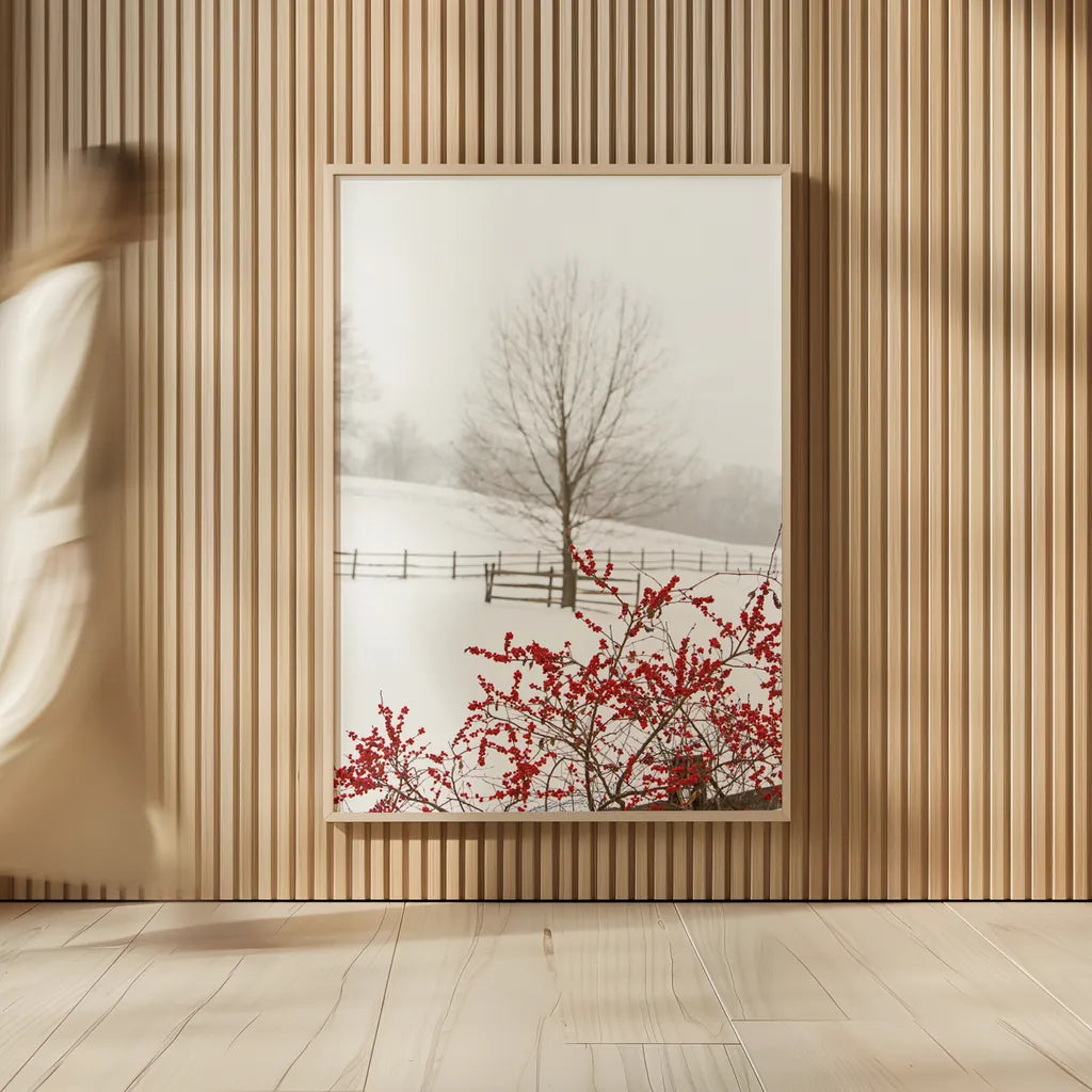 Red on White by Aledanda. shown as over sized large wall art. Available as an archival giclee rolled canvas, fine art paper, or poster print. SKU 60997h.