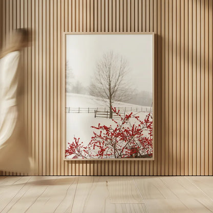 Red on White by Aledanda. shown as over sized large wall art. Available as an archival giclee rolled canvas, fine art paper, or poster print. SKU 60997h.