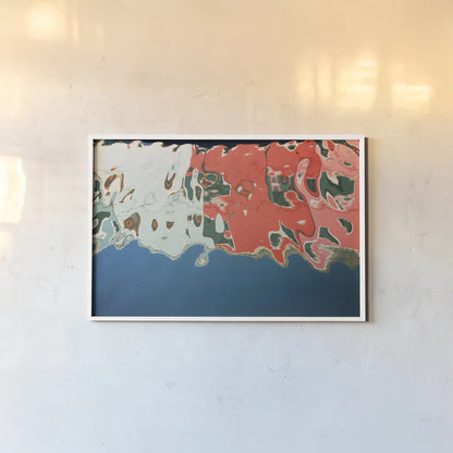 Reflections of Burano IV by Aledanda. shown as a paper print in a white frame. Available as a archival giclee rolled canvas, fine art paper, or poster print. SKU 41597i.