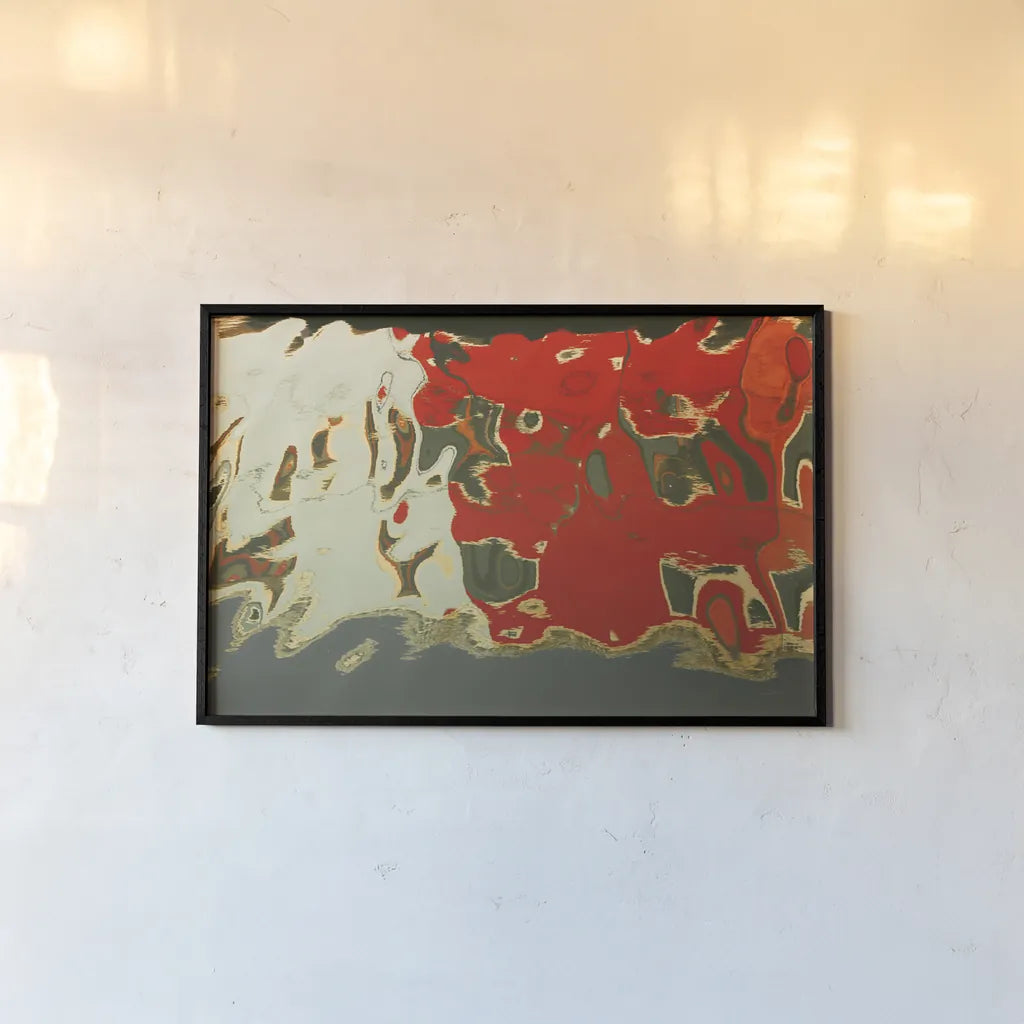Reflections of Burano V by Aledanda. shown as a paper print in a black flame. Available as a archival giclee rolled canvas, fine art paper, or poster print. SKU 41598i.