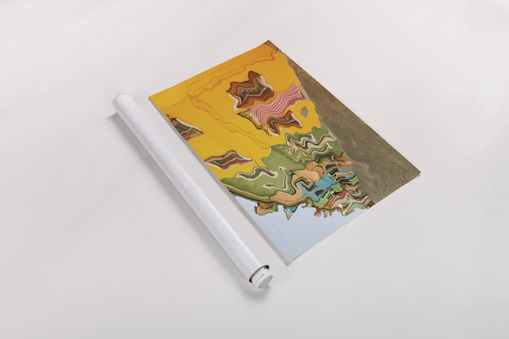 Reflections of Burano VI by Aledanda. shown as a rolled paper print. Available as archival giclee rolled canvas, fine art paper, or poster print. SKU 41599i.