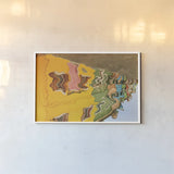 Reflections of Burano VI by Aledanda. shown as a paper print in a white frame. Available as a archival giclee rolled canvas, fine art paper, or poster print. SKU 41599i.