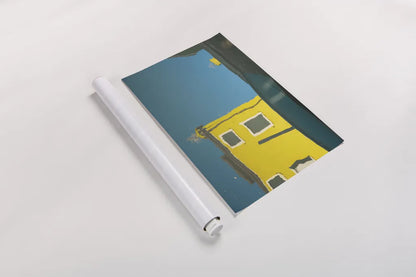 Reflections of Burano VIII by Aledanda. shown as a rolled paper print. Available as archival giclee rolled canvas, fine art paper, or poster print. SKU 41601i.