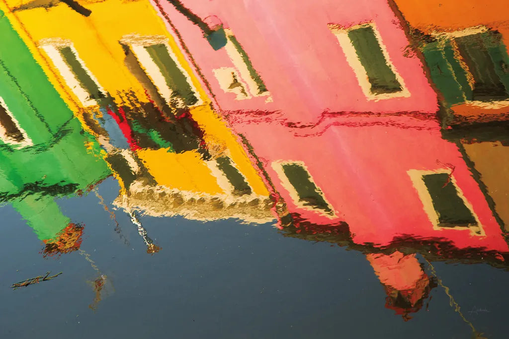 Reflections of Burano X by Aledanda. SKU 41603i. Archival Giclee Fine art print for wall decor.