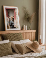 Resting by Aledanda. shown as a paper print in a natural frame. Available as a archival giclee rolled canvas, fine art paper, or poster print. SKU 38314h.