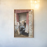 Resting by Aledanda. shown as a paper print in a natural frame. Available as a archival giclee rolled canvas, fine art paper, or poster print. SKU 38314h.