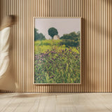 Roadside Flowers by Aledanda. shown as over sized large wall art. Available as an archival giclee rolled canvas, fine art paper, or poster print. SKU 63231h.