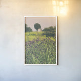 Roadside Flowers by Aledanda. shown as a paper print in a white frame. Available as a archival giclee rolled canvas, fine art paper, or poster print. SKU 63231h.