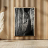 Shy v2 by Aledanda. shown as over sized large wall art. Available as an archival giclee rolled canvas, fine art paper, or poster print. SKU 41339h.