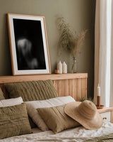Silhouette by Aledanda. shown as a paper print in a natural frame. Available as a archival giclee rolled canvas, fine art paper, or poster print. SKU 38326h.
