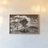 Simple Solitude by Aledanda. shown as a paper print in a natural frame. Available as a archival giclee rolled canvas, fine art paper, or poster print. SKU 98022i.