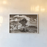 Simple Solitude by Aledanda. shown as a paper print in a white frame. Available as a archival giclee rolled canvas, fine art paper, or poster print. SKU 98022i.