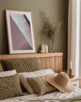 Skyscaper VI Bright by Aledanda. shown as a paper print in a natural frame. Available as a archival giclee rolled canvas, fine art paper, or poster print. SKU 80372h.