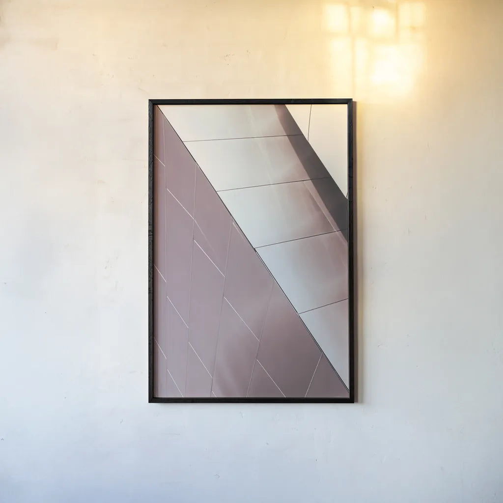 Skyscaper VI Bright by Aledanda. shown as a paper print in a black flame. Available as a archival giclee rolled canvas, fine art paper, or poster print. SKU 80372h.