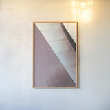Skyscaper VI Bright by Aledanda. shown as a paper print in a natural frame. Available as a archival giclee rolled canvas, fine art paper, or poster print. SKU 80372h.